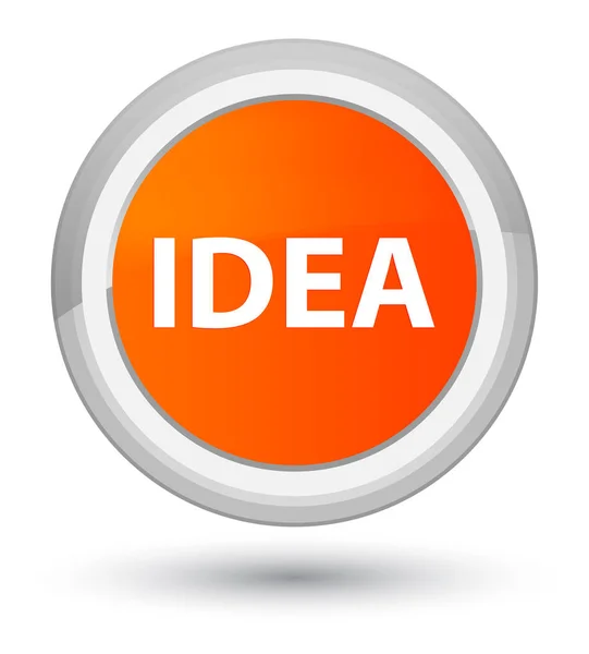 Idea primo pulsante rotondo arancione — Foto Stock