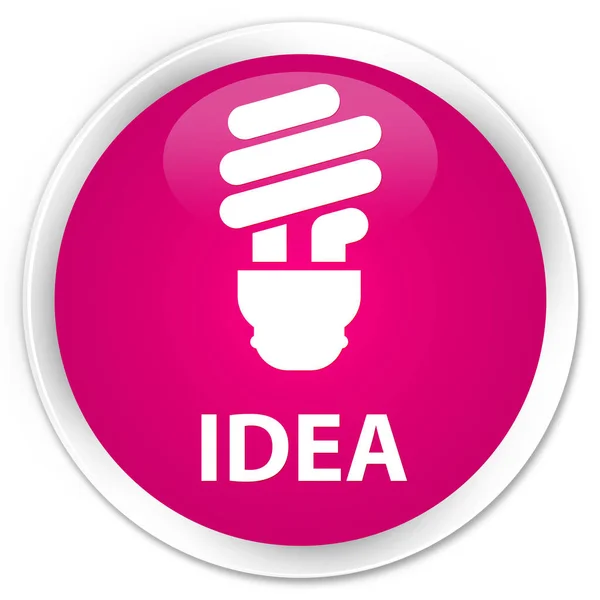 Idea (bulb icon) premium pink round button
