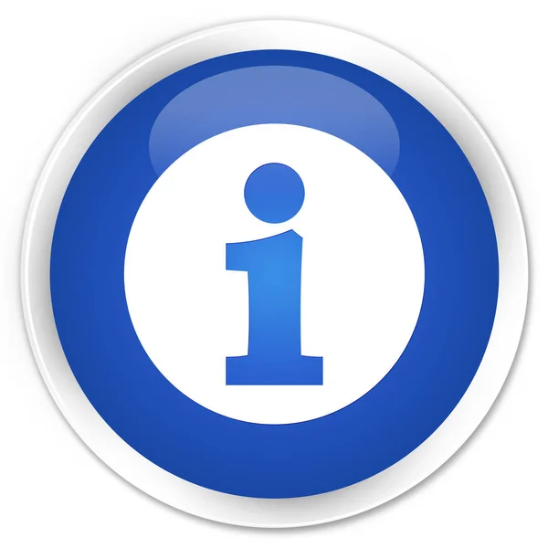 Info pictogram premie blauwe ronde knop — Stockfoto