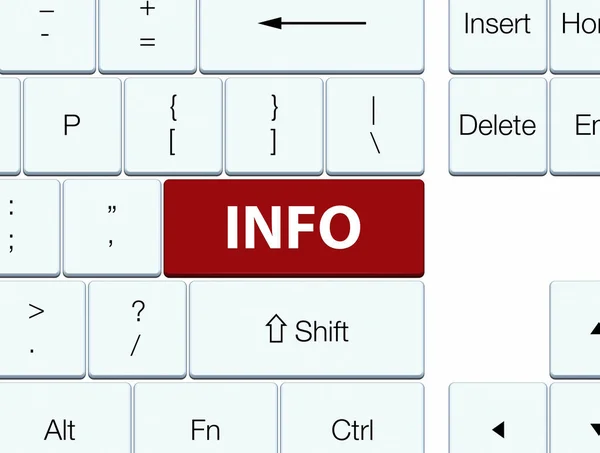 Info brown keyboard button — Stock Photo, Image