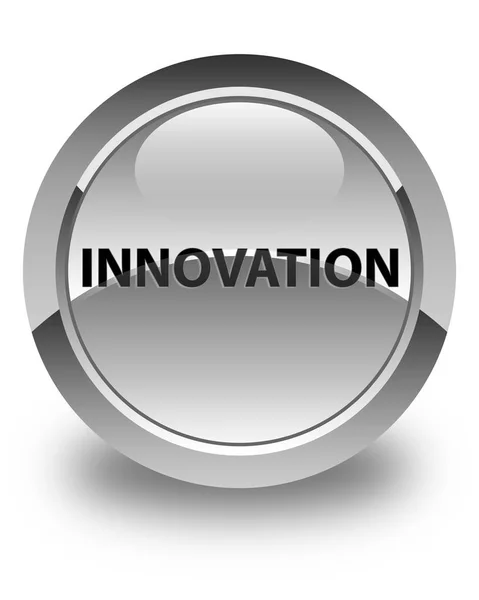 Innovatie glanzend witte ronde knop — Stockfoto
