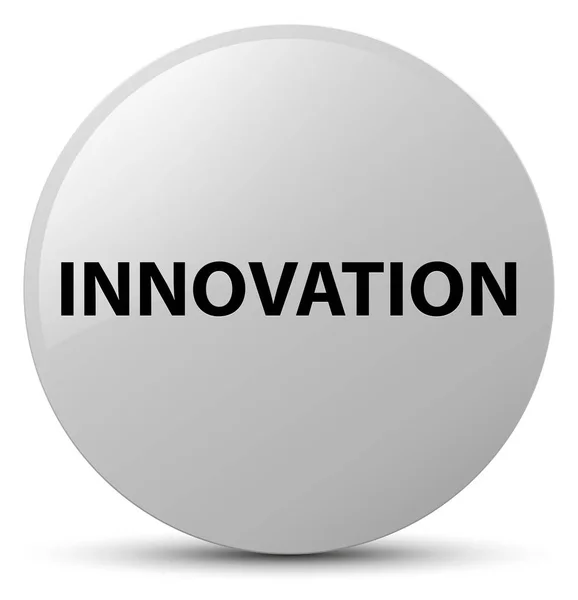 Innovation weißer runder Knopf — Stockfoto