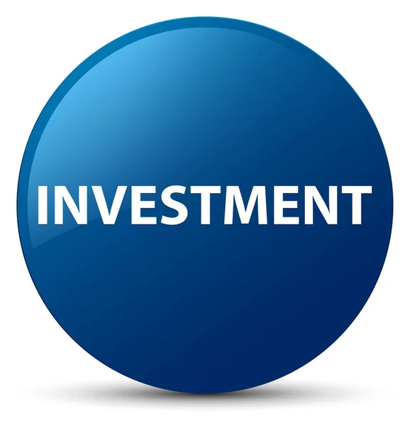 Investment blue round button — Stock Photo, Image