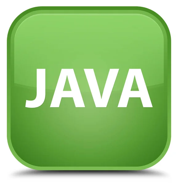 Java special soft green square button — Stock Photo, Image