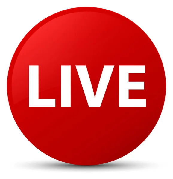 Live red round button — Stock Photo, Image