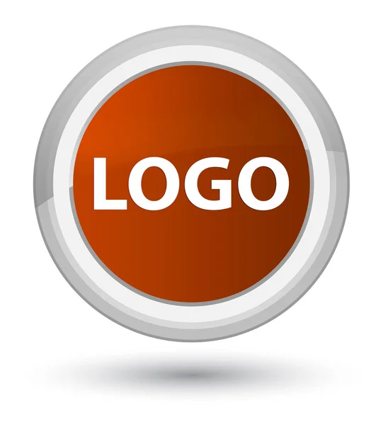 Logo Prime brauner runder Knopf — Stockfoto