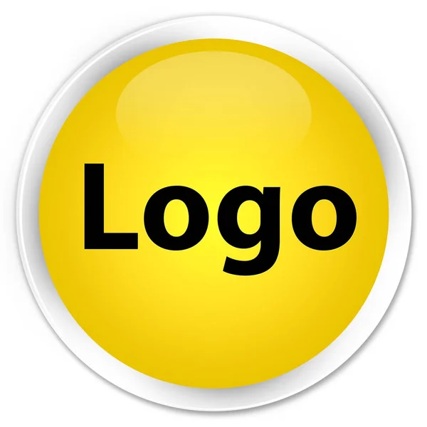 Logo premium yellow round button