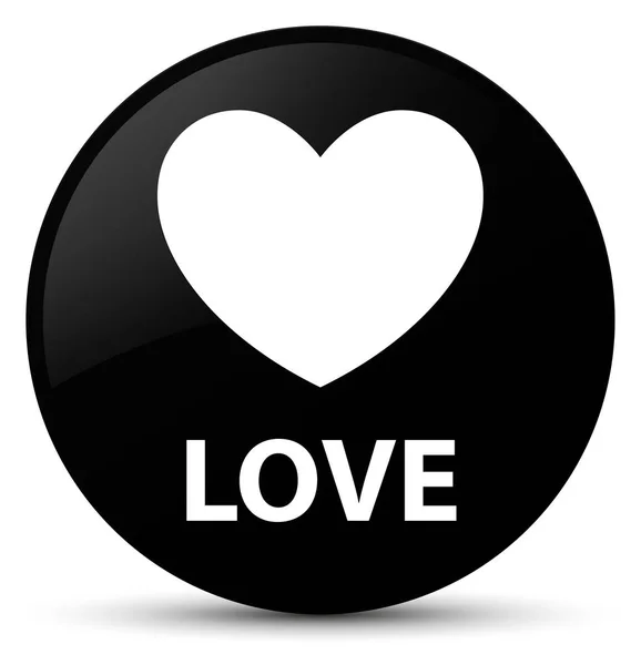 Amor botão redondo preto — Fotografia de Stock