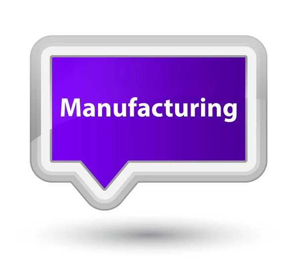 Manufacturing prime purple banner button — Stock Photo, Image