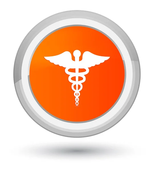 Medicinsk ikonen prime orange runda knappen — Stockfoto