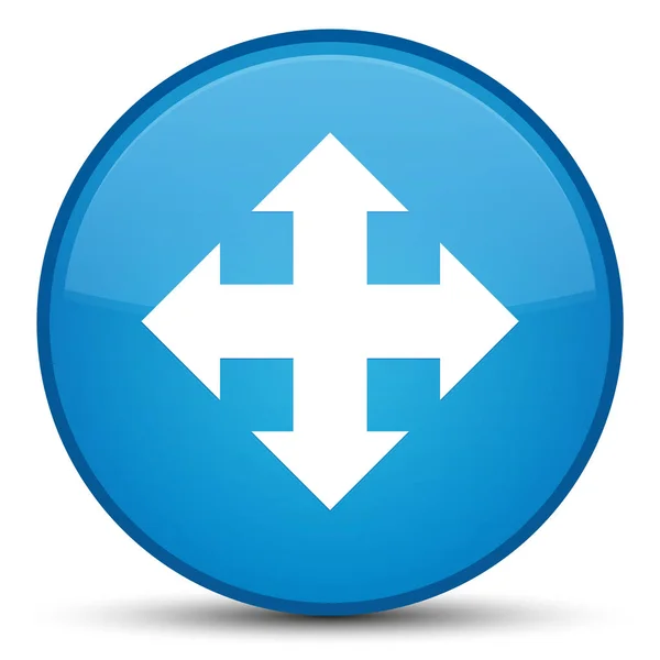 Move icon special cyan blue round button