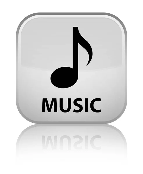 Music special white square button — Stock Photo, Image