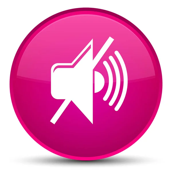 Mute volume icon special pink round button