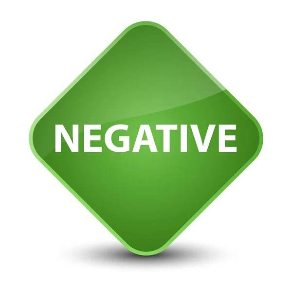 Negative elegant soft green diamond button — Stock Photo, Image