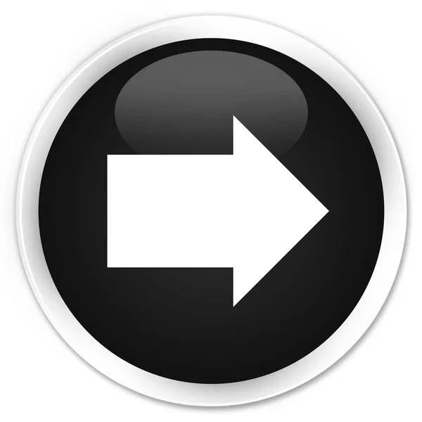 Nästa pil ikonen premium svart rund knapp — Stockfoto