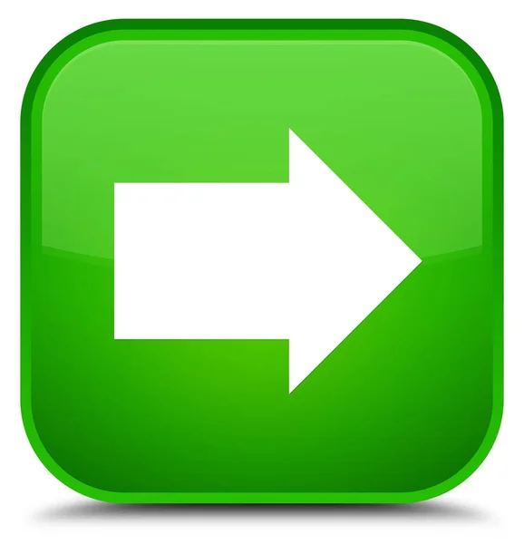 Следующая стрелка - специальная зеленая квадратная кнопка — стоковое фото