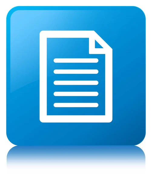 Icona della pagina cian blu pulsante quadrato — Foto Stock