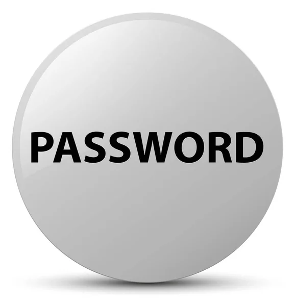 Passwort weißer runder Knopf — Stockfoto