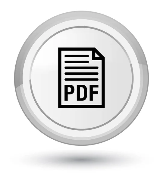 Pulsante rotondo bianco principale icona documento PDF — Foto Stock