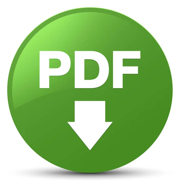 PDF download icon soft green round button — Stock Photo, Image