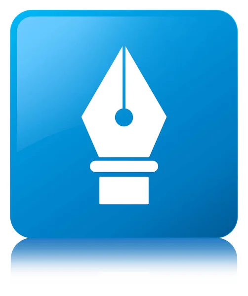 Pen icon cyan blue square button