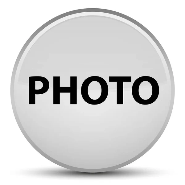 Foto spezielle weiße runde Taste — Stockfoto