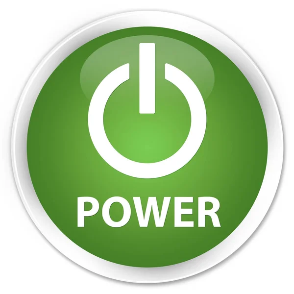 Bouton rond vert doux Power Premium — Photo