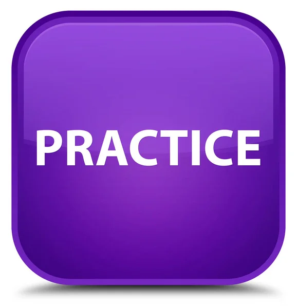 Practice special purple square button — Stock Photo, Image