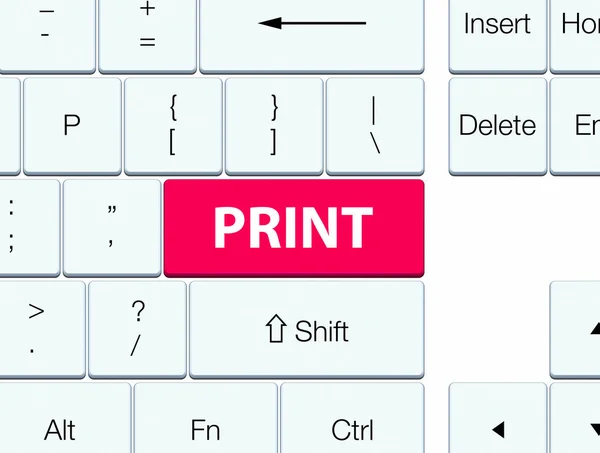 Print pink keyboard button — Stock Photo, Image