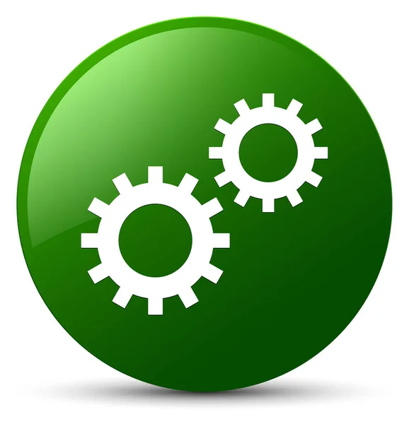 Proces pictogram groene ronde knop — Stockfoto