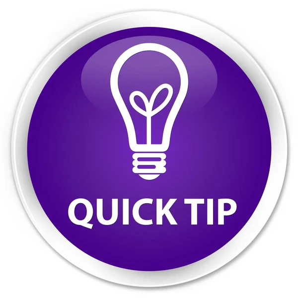 Quick tip (bulb icon) premium purple round button