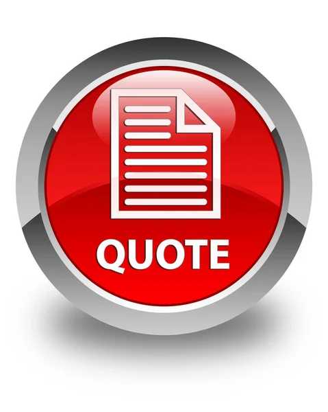 Quote (page icon) glossy red round button