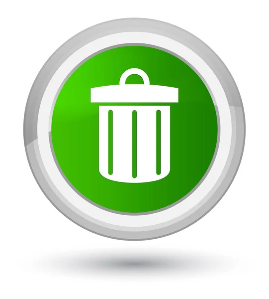 Recycle bin ikonen prime gröna runda knappen — Stockfoto