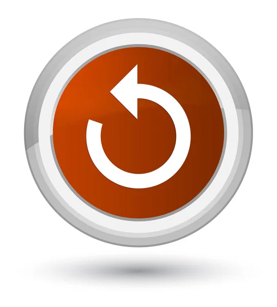 Actualizar icono de flecha primer botón redondo marrón —  Fotos de Stock