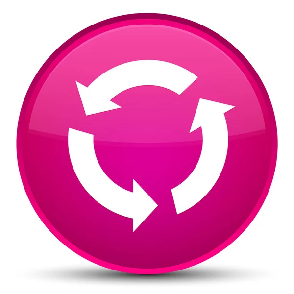 Symbol aktualisieren spezielle rosa runde Taste — Stockfoto