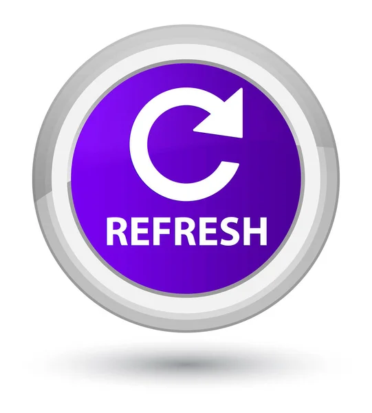 Refresh (rotate arrow icon) prime purple round button — Stock Photo, Image