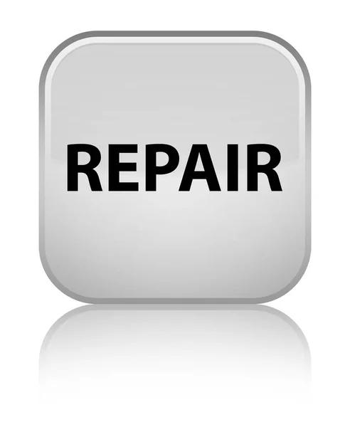 Reparar botão quadrado branco especial — Fotografia de Stock