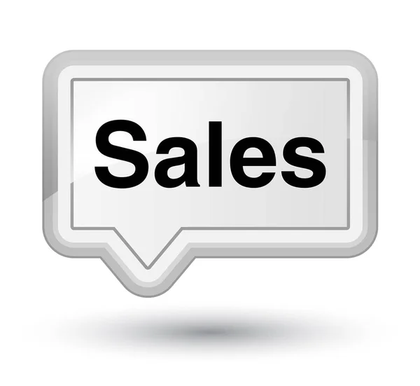 Sales prime white banner button — Stock Photo, Image
