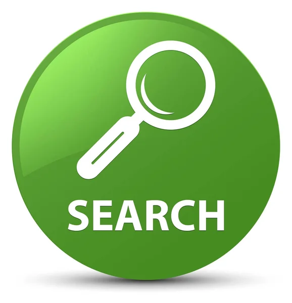 Search soft green round button — Stock Photo, Image