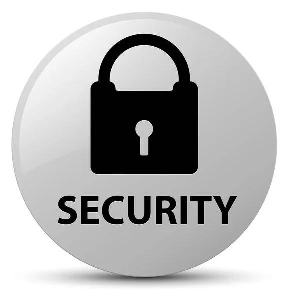 Security (padlock icon) white round button — Stock Photo, Image