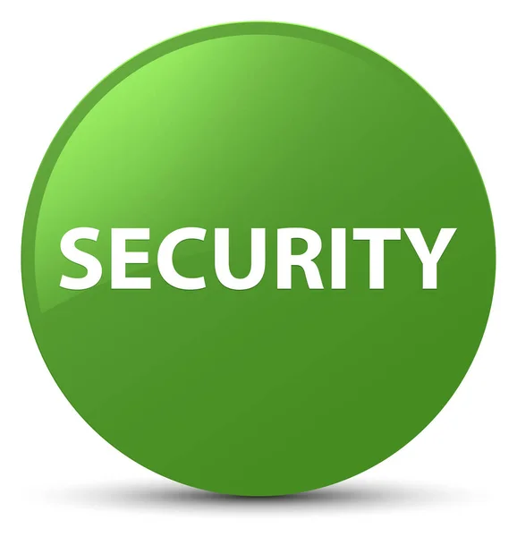 Segurança botão redondo verde macio — Fotografia de Stock
