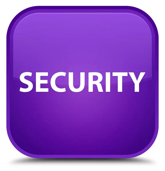 Seguridad especial púrpura botón cuadrado — Foto de Stock