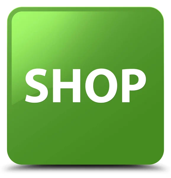 Shop mjuk grön fyrkantig knapp — Stockfoto