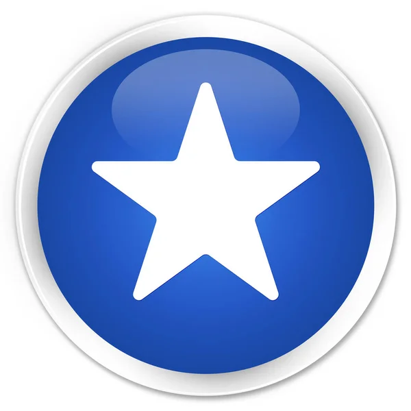 Ikonu hvězdičky premium modré kulaté tlačítko — Stock fotografie