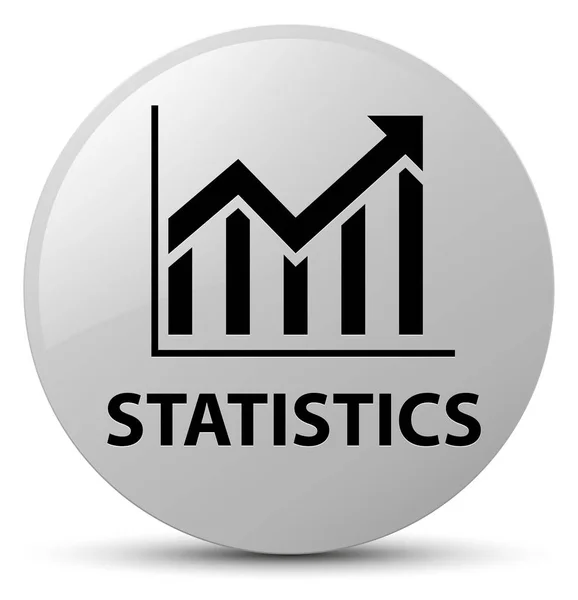 Estatísticas botão redondo branco — Fotografia de Stock