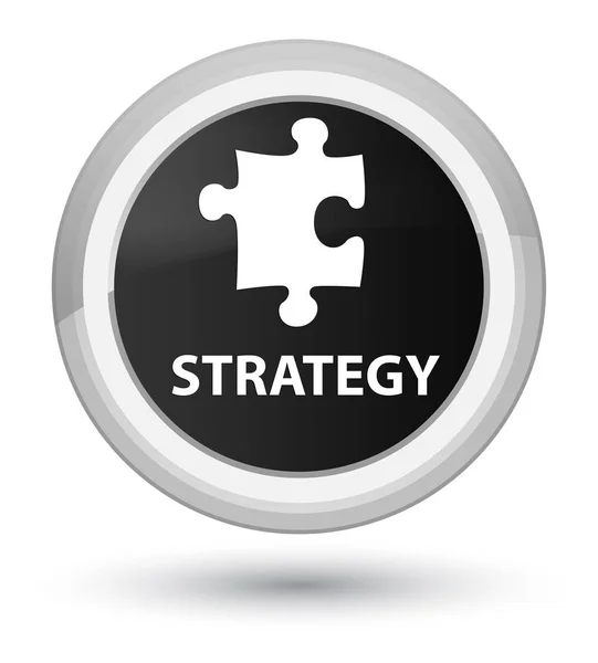 Strategia (icona puzzle) primo pulsante rotondo nero — Foto Stock