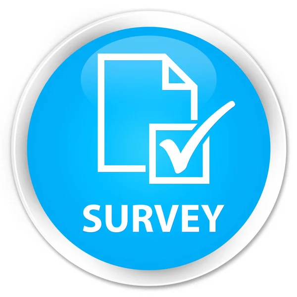 Survey premium cyan blue round button — Stock Photo, Image