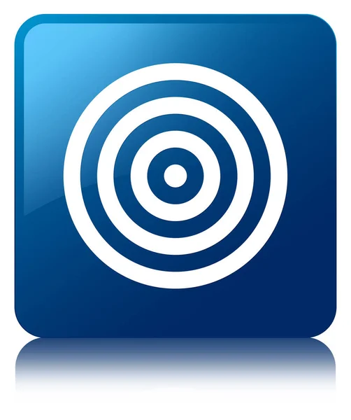 Целевая синяя квадратная кнопка — стоковое фото