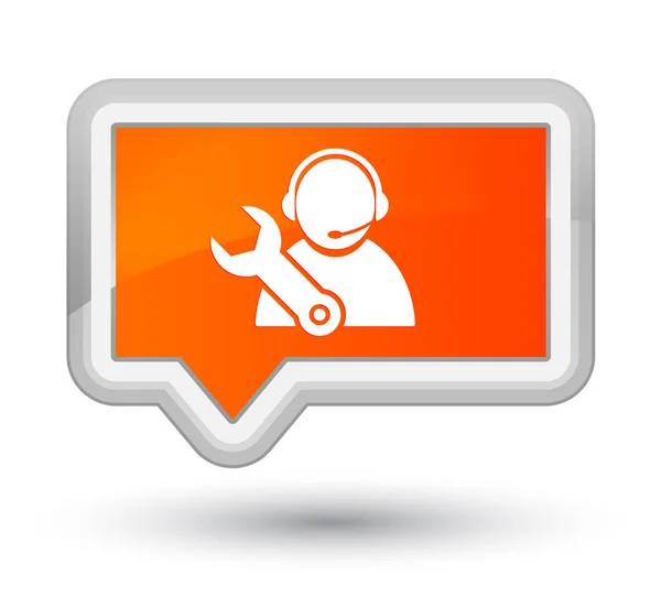 Tech support prime orange banner ikonknappen — Stockfoto