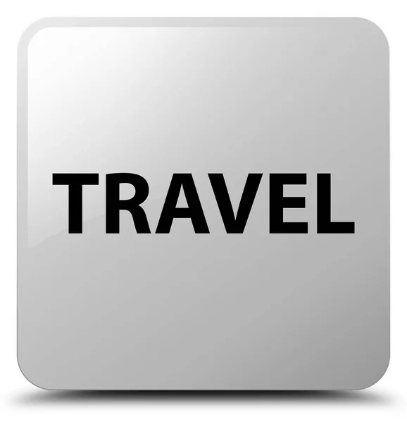 Travel white square button — Stock Photo, Image